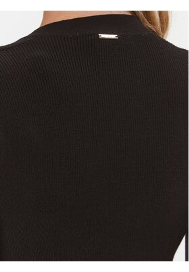 Liu Jo Sukienka dzianinowa MF3381 MA18F Czarny Slim Fit. Kolor: czarny. Materiał: dzianina, syntetyk