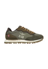 Aeronautica Militare - AERONAUTICA MILITARE Jasnozielone sneakersy męskie ze skórą zamszową, Rozmiar 45. Okazja: na co dzień. Kolor: zielony. Materiał: zamsz, skóra #5