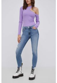 Tommy Jeans jeansy Nora damskie medium waist. Kolor: niebieski
