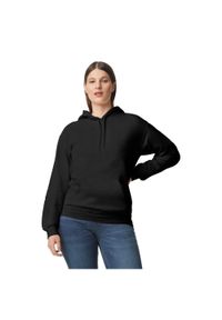 GILDAN - Bluza Z Kapturem Dla Dorosłych Unisex Softstyle Fleece Midweight. Typ kołnierza: kaptur. Kolor: czarny. Materiał: poliester, bawełna