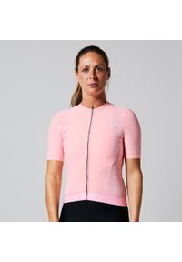 ACELERA - Damska koszulka kolarska Intermediate z krótkim rękawem. Kolor: różowy. Materiał: materiał. Długość rękawa: krótki rękaw. Długość: krótkie. Wzór: gładki. Sport: kolarstwo #1