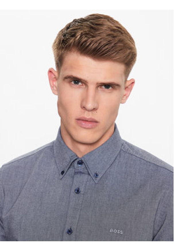 BOSS - Boss Koszula 50489341 Granatowy Regular Fit. Kolor: niebieski. Materiał: bawełna