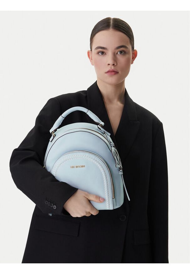 Love Moschino - LOVE MOSCHINO Plecak JC4094PP1OLI0701 Błękitny. Kolor: niebieski. Materiał: skóra