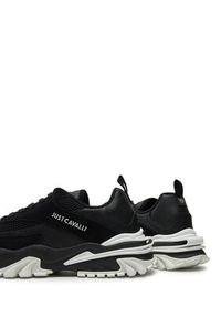 Just Cavalli Sneakersy 77QA3SC4 Czarny. Kolor: czarny. Materiał: materiał