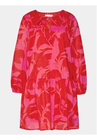 Seafolly Sukienka letnia Birds Of Paradise 55165-CU Różowy Relaxed Fit. Kolor: różowy. Materiał: bawełna. Sezon: lato #5
