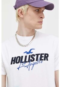 Hollister Co. t-shirt bawełniany wzorzysty. Materiał: bawełna. Długość rękawa: krótki rękaw. Długość: krótkie. Wzór: nadruk. Styl: klasyczny #2