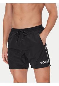 BOSS Szorty kąpielowe Starfish 50514429 Czarny Regular Fit. Kolor: czarny. Materiał: syntetyk