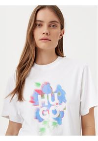 Hugo - HUGO T-Shirt Vintage 50534545 Biały Boxy Fit. Kolor: biały. Materiał: bawełna. Styl: vintage #5