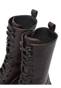 Calvin Klein Jeans Sztyblety Flatform Lace Up Boot Mg Lth YW0YW01544 Brązowy. Kolor: brązowy. Materiał: skóra #2