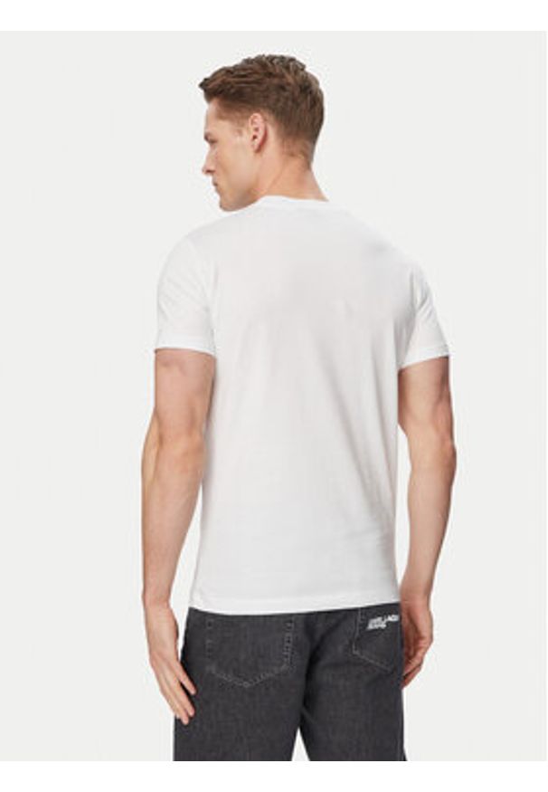 Karl Lagerfeld Jeans T-Shirt B2M17046 Biały Slim Fit. Kolor: biały. Materiał: bawełna