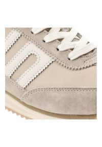 Sneakersy damskie Filippo, cholewka ze skóry naturalnej zamszowej i licowej wiązany fason z zabudowanym przodem sportowy design, beżowe, DP7686/26. Okazja: na co dzień. Zapięcie: sznurówki. Kolor: beżowy. Materiał: skóra, zamsz. Szerokość cholewki: normalna. Sport: turystyka piesza #3