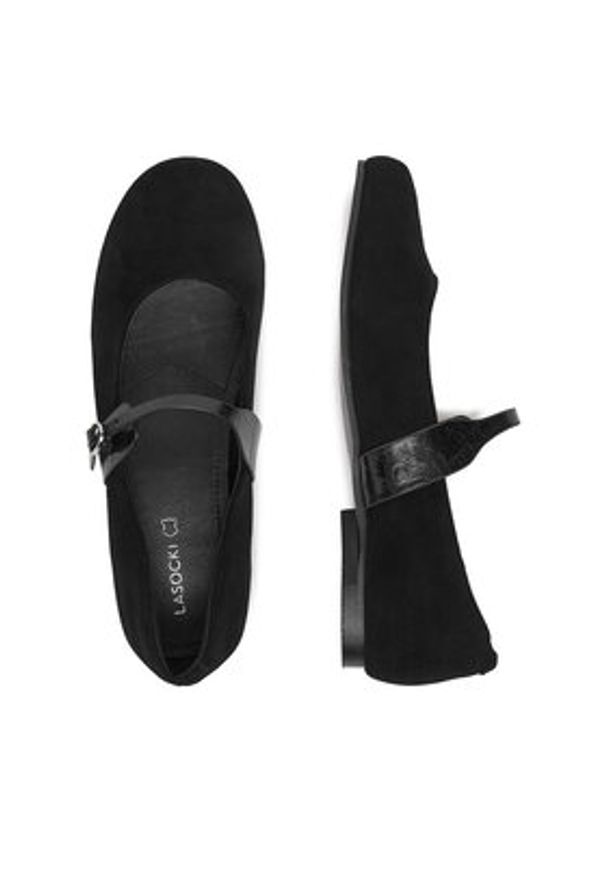 Lasocki Baleriny CEO-WS1166-01 Czarny. Kolor: czarny. Materiał: skóra, zamsz