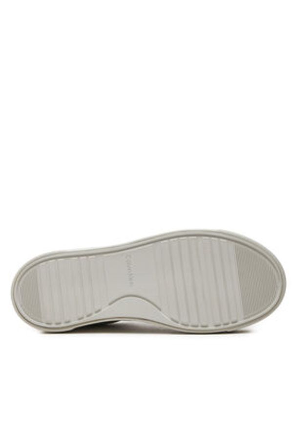 Calvin Klein Sneakersy Ff Cupsole Lace Up W/Ml Lth HW0HW02118 Beżowy. Kolor: beżowy. Materiał: skóra