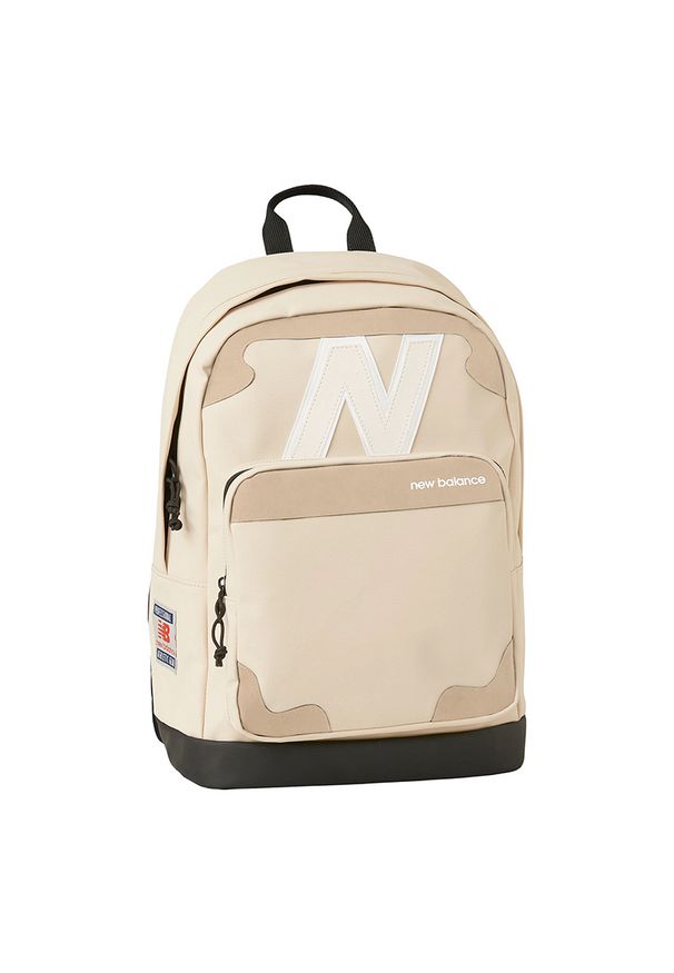 Plecak New Balance LAB21013TWF – beżowy. Kolor: beżowy. Materiał: materiał, poliester. Styl: casual