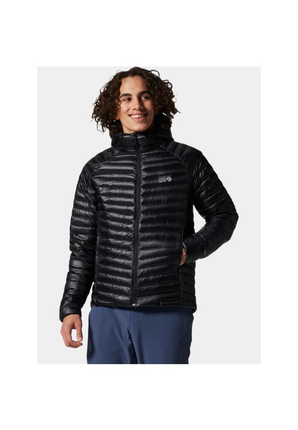 MOUNTAIN HARDWEAR - Kurtka Puchowa Męska Mountain Hardwear Ghost Whisperer. Kolor: czarny. Materiał: puch. Sport: turystyka piesza