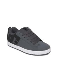 DC Shoes - Buty skórzane dla Mężczyzn COURT GRAFFIK. Zapięcie: sznurówki. Kolor: szary. Materiał: skóra, guma, tkanina. Szerokość cholewki: normalna. Sport: turystyka piesza #1