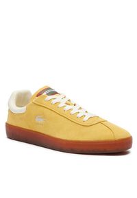 Lacoste Sneakersy Basehot Leather 747SMA0041 Żółty. Kolor: żółty #5