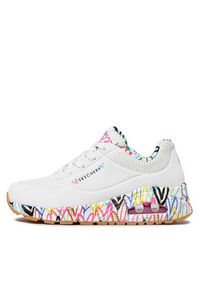 skechers - Skechers Sneakersy Uno Loving Love 155506/WHT Biały. Kolor: biały. Materiał: skóra #3