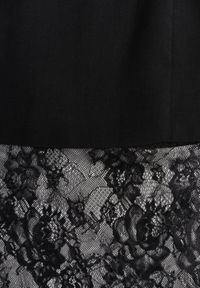 Born2be - Czarna Koktajlowa Sukienka Bez Rękawów z Koronkowym Dołem Moanthia. Okazja: na wesele, na imprezę, na randkę, na ślub cywilny. Kolor: czarny. Materiał: koronka. Długość rękawa: bez rękawów. Styl: wizytowy #3