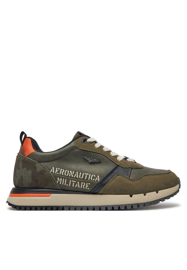 Sneakersy Aeronautica Militare. Kolor: zielony