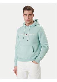 TOMMY HILFIGER - Tommy Hilfiger Bluza Logo MW0MW11599 Zielony Regular Fit. Kolor: zielony. Materiał: bawełna #1