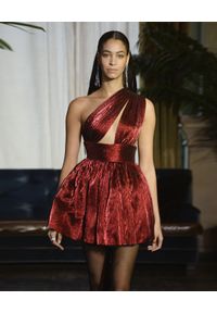 BRONX AND BANCO - Czerwona sukienka mini Florence. Kolor: czerwony. Materiał: tkanina. Typ sukienki: rozkloszowane. Styl: elegancki. Długość: mini