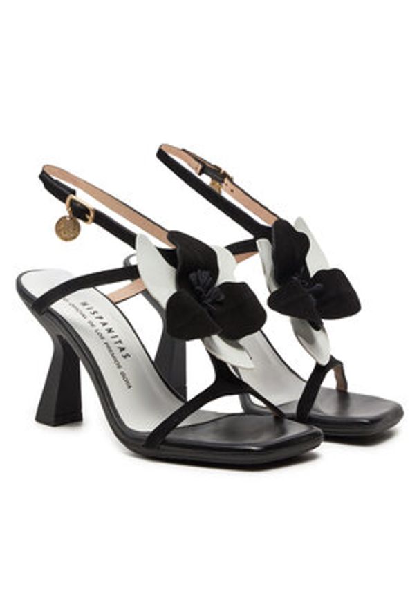 Hispanitas Sandały Cliente GOYA24 C004 ANTE Czarny. Kolor: czarny. Materiał: zamsz, skóra