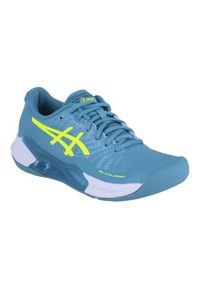 Buty do tenisa damskie Asics Gel Challenger 14. Kolor: wielokolorowy, żółty. Materiał: materiał, syntetyk. Szerokość cholewki: normalna. Sport: tenis