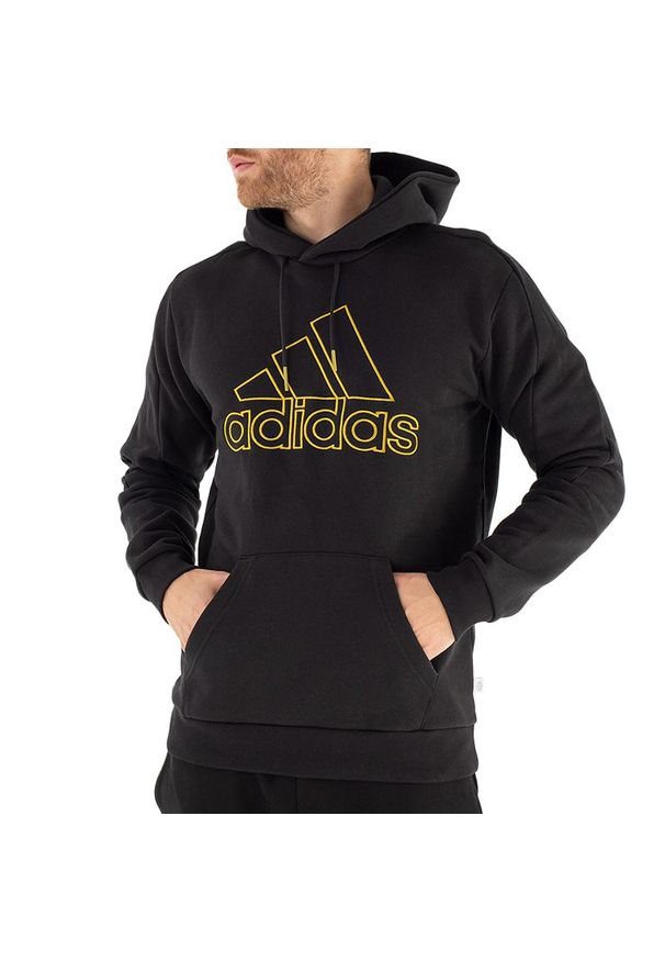 Adidas - Bluza adidas M FI WTR Hoodie HK2159 - czarna. Typ kołnierza: kaptur. Kolor: czarny. Materiał: bawełna, poliester. Wzór: aplikacja. Styl: klasyczny, sportowy