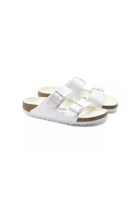 Klapki unisex Birkenstock Arizona BF. Zapięcie: bez zapięcia. Kolor: biały. Materiał: syntetyk, materiał. Sezon: lato. Sport: turystyka piesza