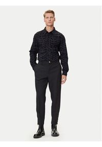 Versace Jeans Couture Koszula 79GAL2R0 NS703 Czarny Slim Fit. Kolor: czarny. Materiał: bawełna #3