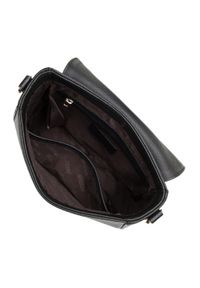 Wittchen - Damska torebka saddle bag z dwóch rodzajów skór. Kolor: czarny. Wzór: haft. Dodatki: z haftem. Materiał: skórzane. Styl: casual, elegancki #3