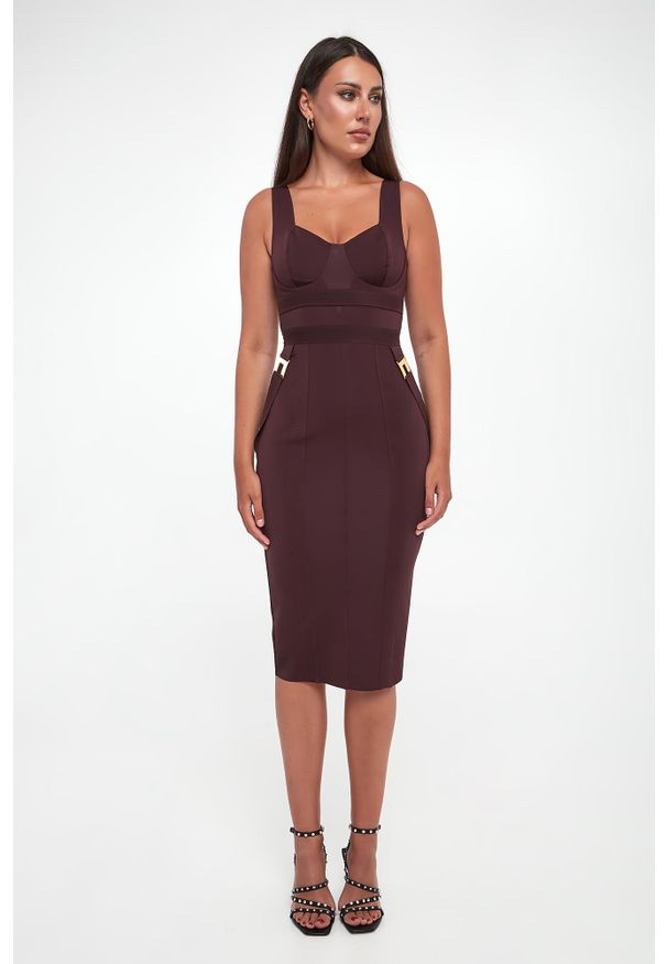 Elisabetta Franchi - Sukienka midi ELISABETTA FRANCHI. Długość: midi