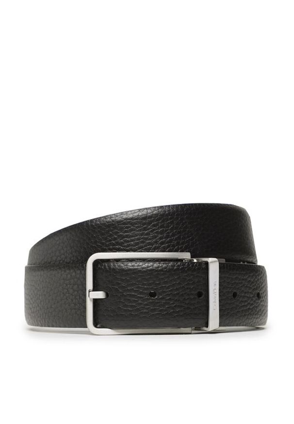 Calvin Klein Pasek Męski Adj/Rev Slim Frame Pb 35mm K50K510360 Czarny. Kolor: czarny. Materiał: skóra