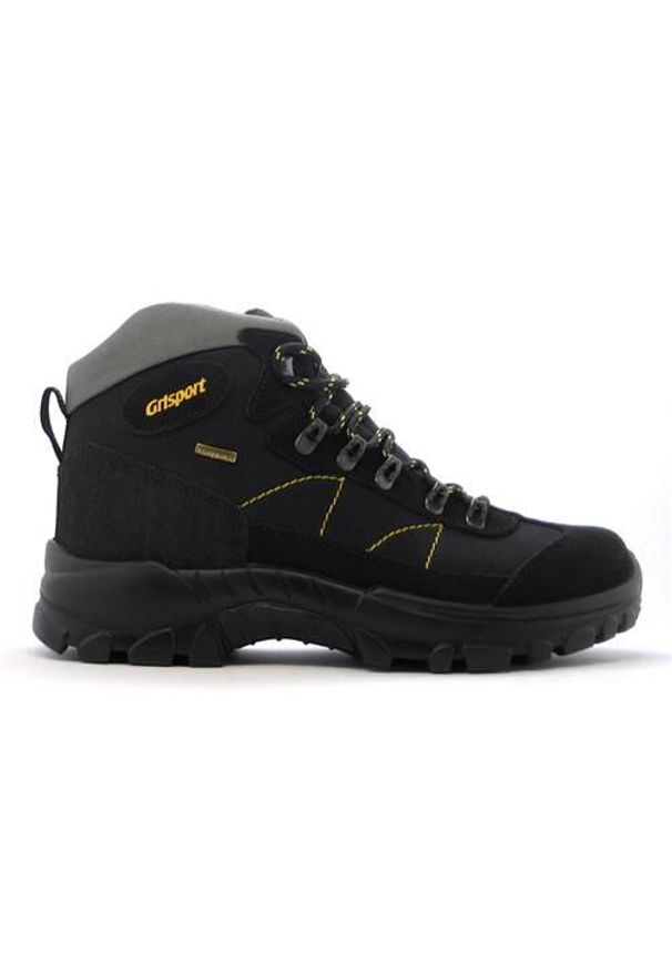 Buty trekkingowe męskie Grisport Scamosciato. Zapięcie: sznurówki. Kolor: czarny. Materiał: materiał, guma, syntetyk. Szerokość cholewki: normalna