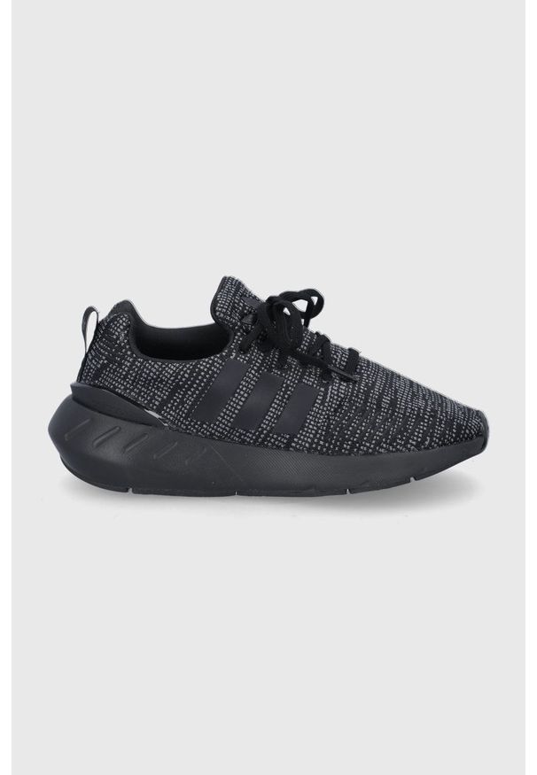 adidas Originals - Buty dziecięce Swift Run 22. Nosek buta: okrągły. Zapięcie: sznurówki. Kolor: czarny. Materiał: guma. Sport: bieganie
