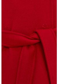 Marella - Płaszcz. Okazja: na co dzień. Kolor: czerwony. Materiał: tkanina. Wzór: gładki. Styl: casual #7