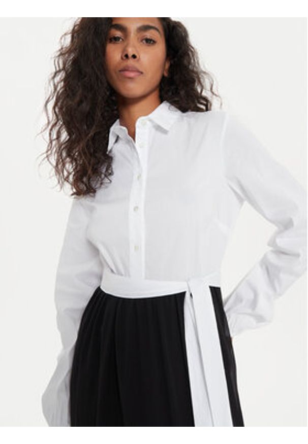 TwinSet - TWINSET Sukienka koszulowa 241TF2034 Czarny Loose Fit. Kolor: czarny. Materiał: bawełna. Typ sukienki: koszulowe