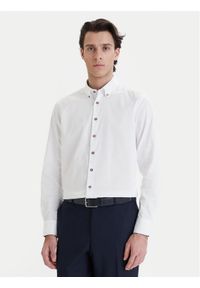 Bugatti Koszula 9350-78500C Biały Modern Fit. Kolor: biały. Materiał: bawełna #1