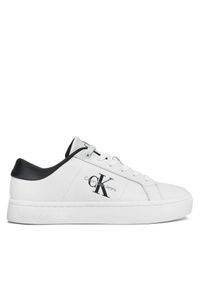 Calvin Klein Jeans Sneakersy Classic Cupsole Lowlaceup Lth Wn YW0YW01444 Biały. Kolor: biały. Materiał: skóra