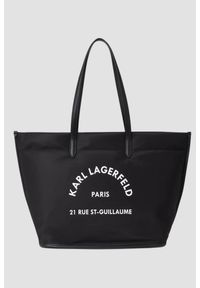 Karl Lagerfeld - KARL LAGERFELD Czarna shopperka RSG Nylon MD Tote. Kolor: czarny