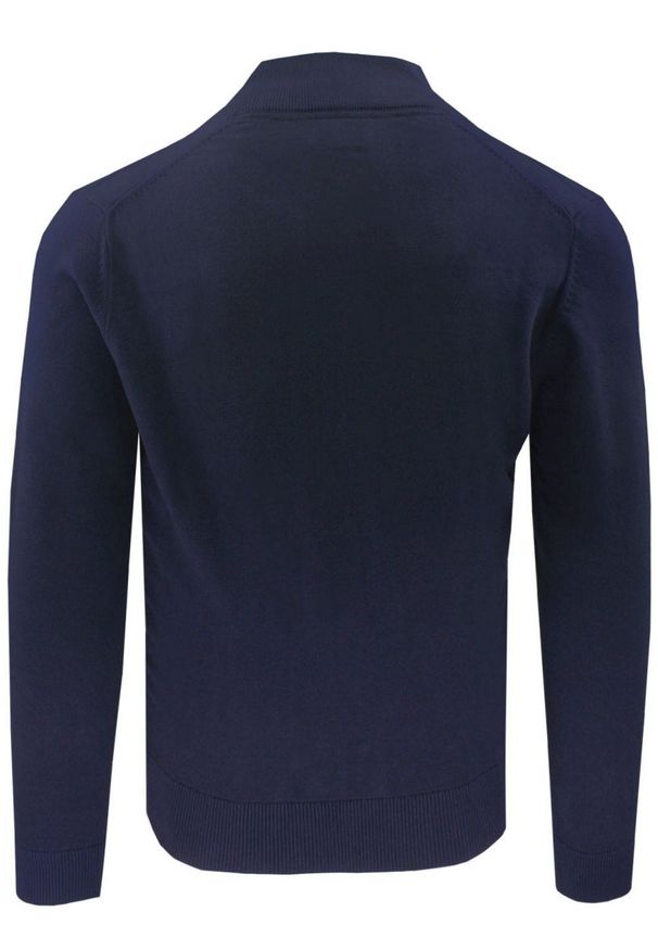 Rozpinany Sweter Męski (Kardigan) - Pako Jeans - Granatowy. Kolor: niebieski. Materiał: bawełna