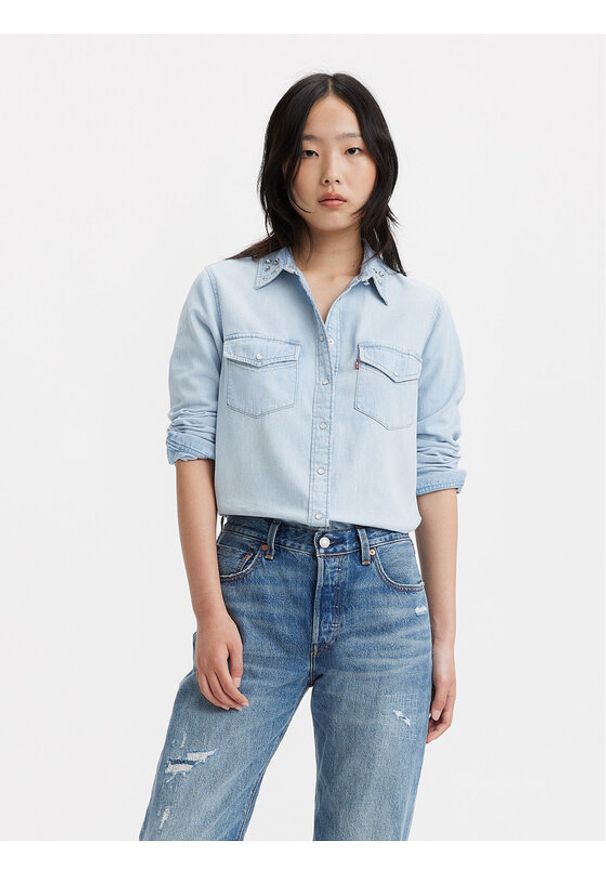Levi's® Koszula jeansowa Essential Western 16786-0024 Niebieski Regular Fit. Kolor: niebieski. Materiał: bawełna