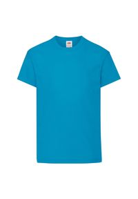 FRUIT OF THE LOOM - Oryginalna Koszulka Dla Dzieci. Kolor: niebieski. Sport: turystyka piesza