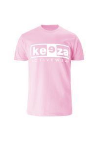 Koszulka sportowa KEEZA Junior bawełniana. Kolor: różowy. Materiał: bawełna. Sport: piłka nożna
