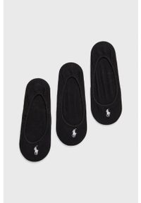 Polo Ralph Lauren Skarpetki (3-Pack) damskie kolor czarny. Kolor: czarny