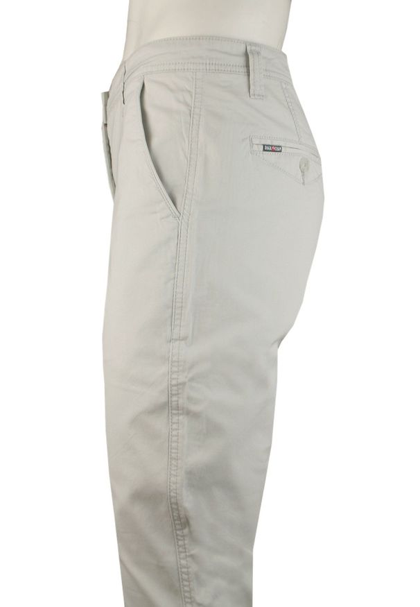 Wiosenno-Letnie, Bawełniane Spodnie (Chinos) - Pako Jeans - Jasny Beż (Ecru). Kolor: brązowy, beżowy, wielokolorowy. Materiał: bawełna, elastan. Sezon: lato, wiosna
