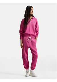 Polo Ralph Lauren Spodnie dresowe 211971700501 Różowy Tapered Fit. Kolor: różowy. Materiał: bawełna #5