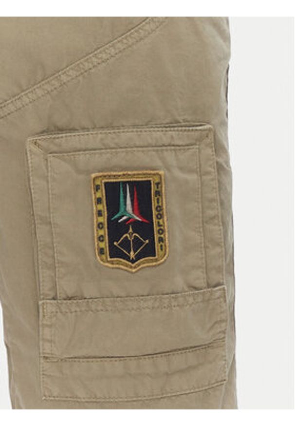 Aeronautica Militare Szorty materiałowe 251BE041CT1122 Khaki Regular Fit. Kolor: brązowy. Materiał: bawełna