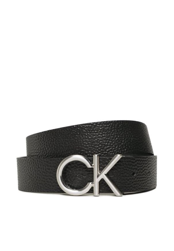 Calvin Klein Pasek Męski Adj Ck Metal Bombe 35Mm K50K509956 Czarny. Kolor: czarny. Materiał: skóra